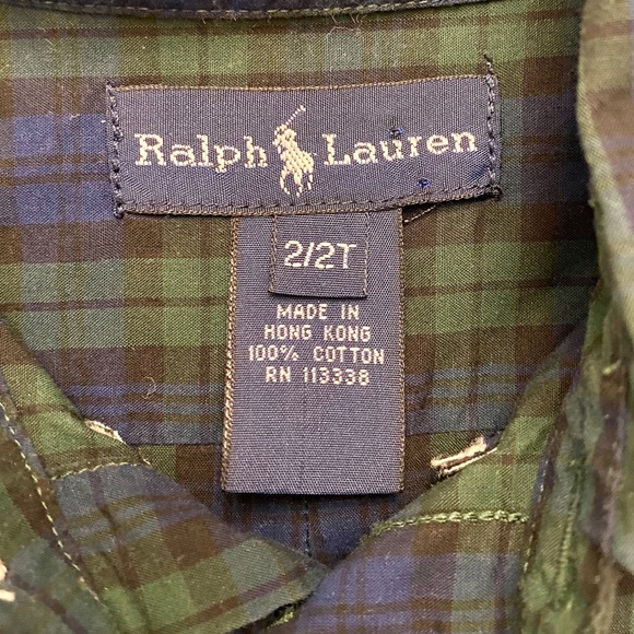 SOLD: Ralph Lauren Cotton Poplin Shirt 2/2T - Picture 4 of 4